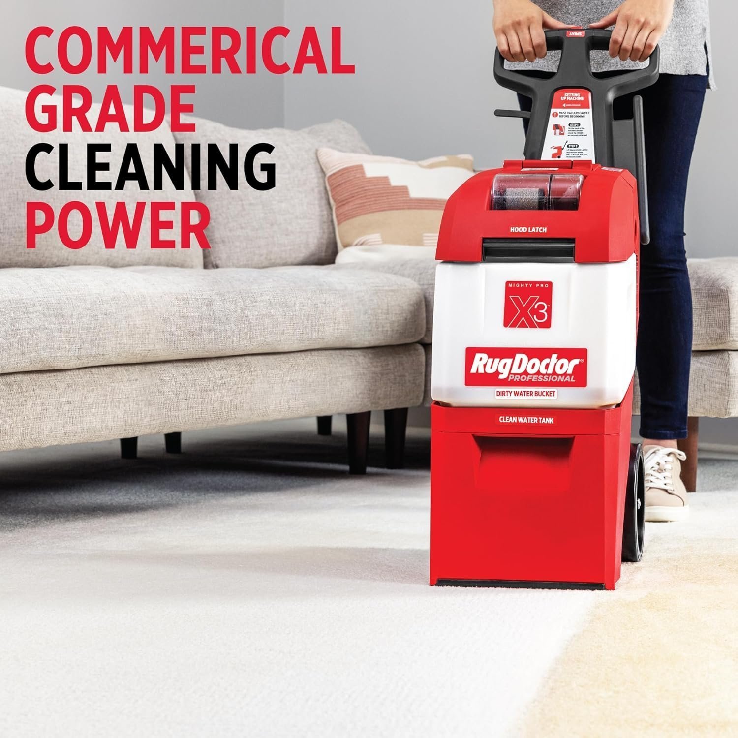 Rug Doctor X3 Commercial Carpet Cleaner Pet Pro Pack with Stain & Odor Removers - Image 21