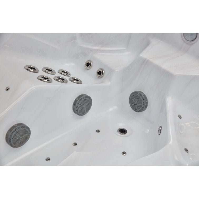Danika 5-person 68-jet Hot Tub With Bluetooth In Gray - Image 11