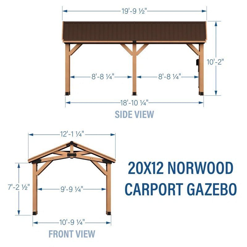 20×12 Norwood Carport Gazebo - Image 2