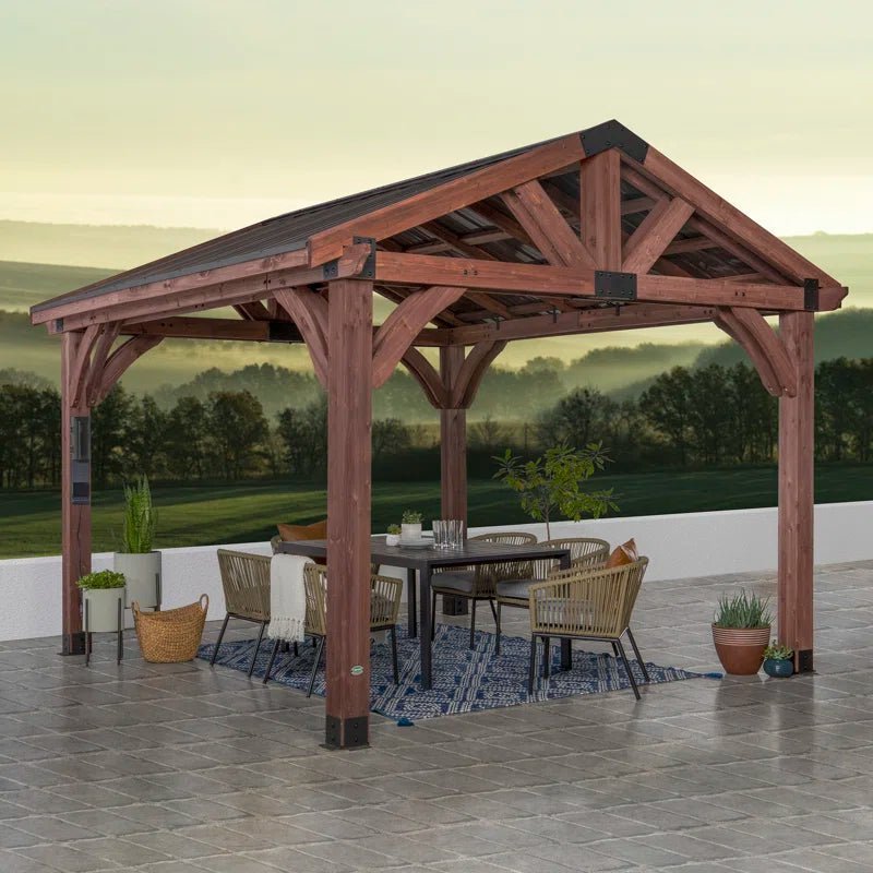 Arlington 12×12 Solid Wood Patio Gazebo - Image 2