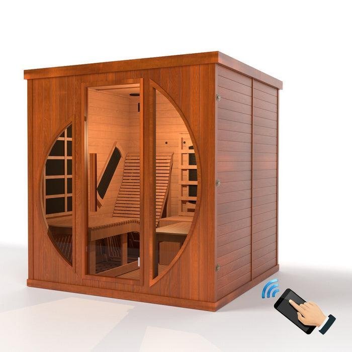 Sunray 4 Person Outdoor Cayenne Infrared Sauna - Image 4
