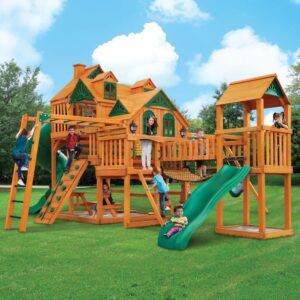 Gorilla Playsets Amber 23’W x 23’D x 13’H Everest Elite Swing Set