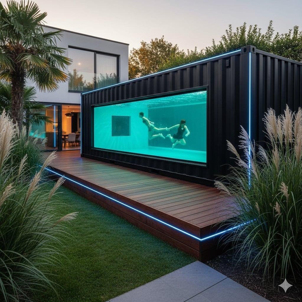 Fiberglass Acrylic Window Pool Swimming Outdoor Above Ground Pool Prefabricated Container Swimming - Image 3