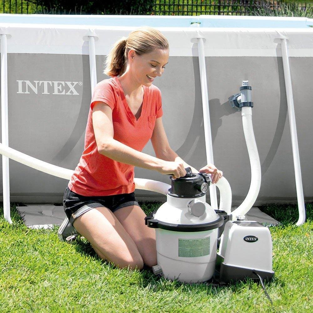 INTEX Ultra XTR Frame Rectangular Pool Set with Krystal Clear Saltwater System - Image 3