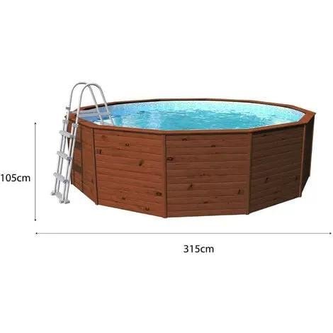 Piscine bois ronde Diamant 360 x 131 cm - Image 4