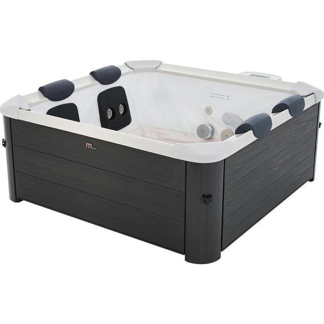 Spa rigide OSLO Mspa 6 personnes gris. 4 coussins. bâche incluse. hydromassages système - Image 4