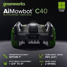 Greenworks AiMowbot Wire-Free RTKVision Robotic Mower C40 - Image 3