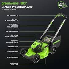 Greenworks 80V 21″ Self-Propelled Cordless Lawn Mower - Image 3