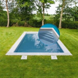 Piscine complète Polybloc en bloc polystyrène avec escalier