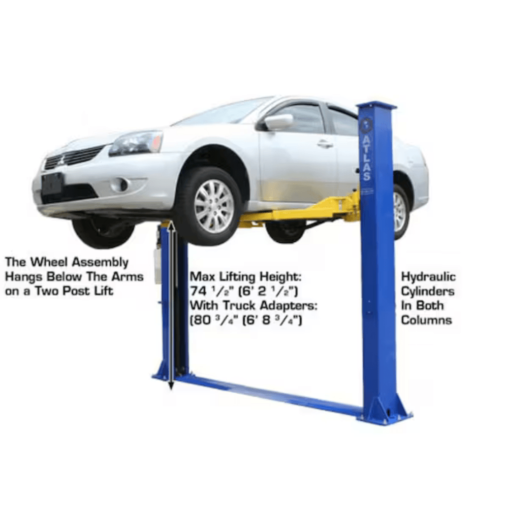 Atlas 9KBPX Baseplate 2-Post Car Lift 9000 Lb for Low Ceilings - Image 6