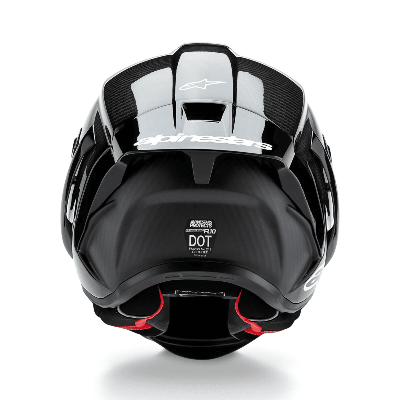 Alpinestars Supertech R10 Element Full Face Helmet Gloss Black Carbon Silver - Image 2