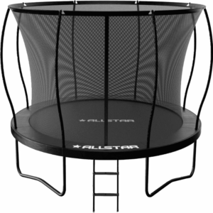 ALLSTAR 10-Foot Backyard Outdoor Trampoline with Safety Net and Ladder