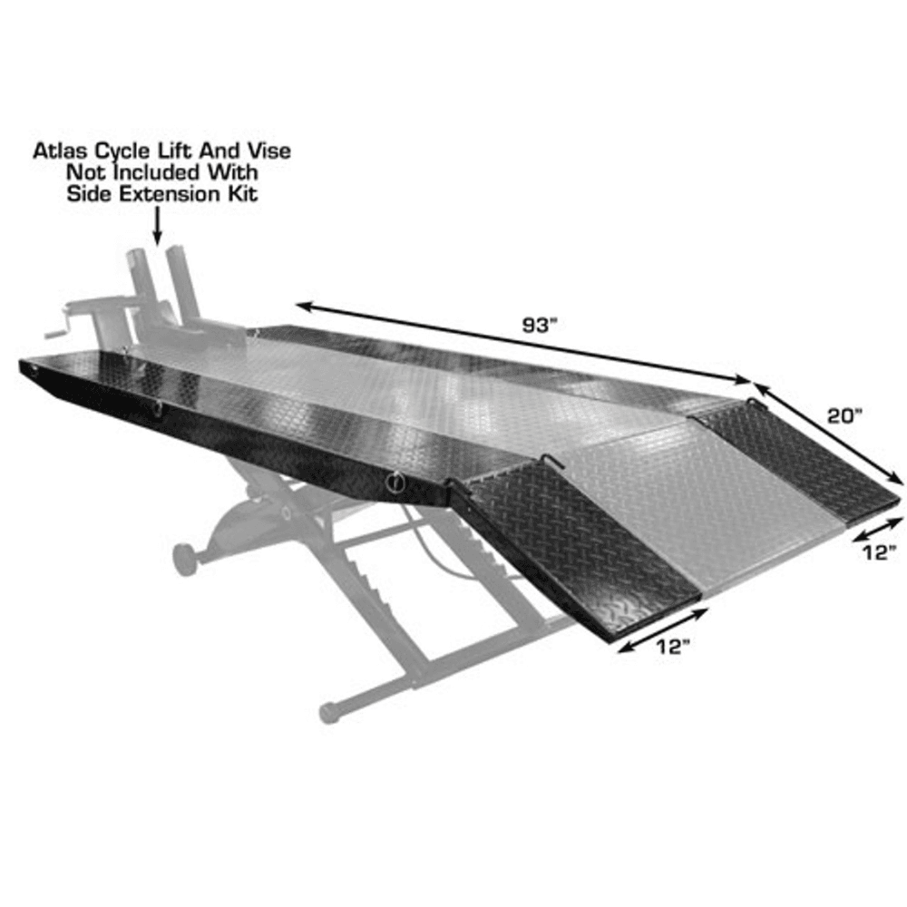 Atlas HT-CYCLELIFT-EXT Motorcycle Lift Side Extension Kit for ATV - Image 2