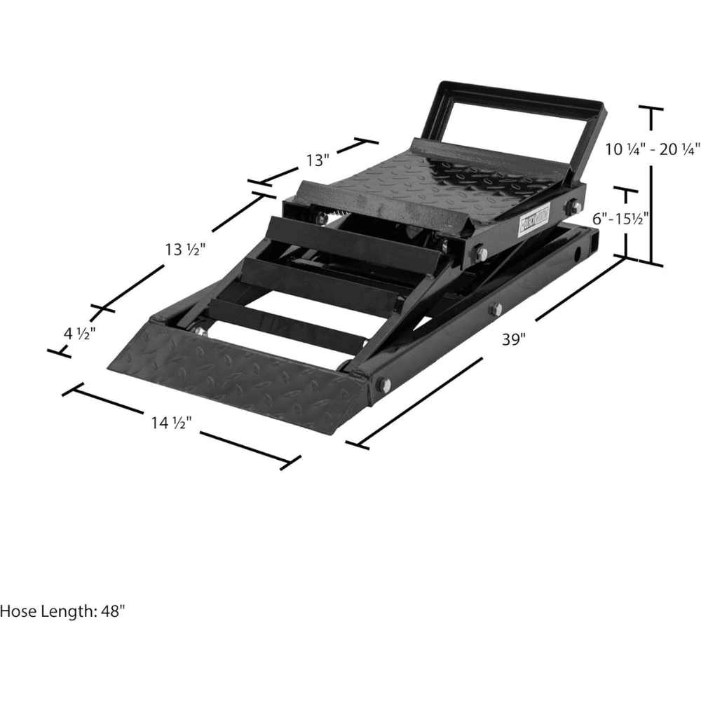 Black Widow 3,000 lbs. Hydraulic Underbody Access Car Lift with Ramp - Image 8