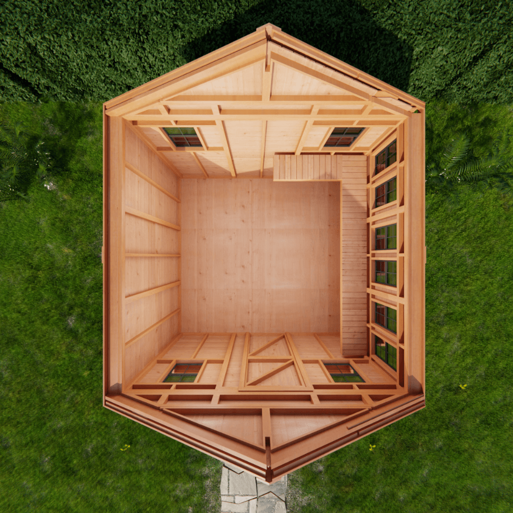 Cedarshed Sunshed 12' x 12' Western Red Cedar Garden Greenhouse Shed - Image 4