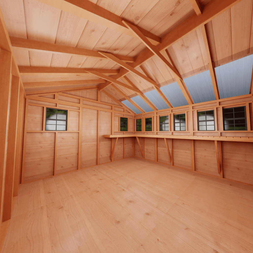 Cedarshed Sunshed 12' x 12' Western Red Cedar Garden Greenhouse Shed - Image 6