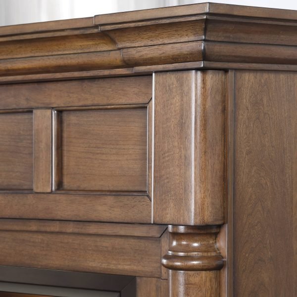 Duluth Forge 32,000 BTU Dual Fuel Ventless Gas Fireplace with Walnut Mantel - Image 8