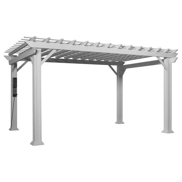 Backyard Discovery Hawthorne 14' x 12' White Steel Pergola with Soft Canopy - Image 2
