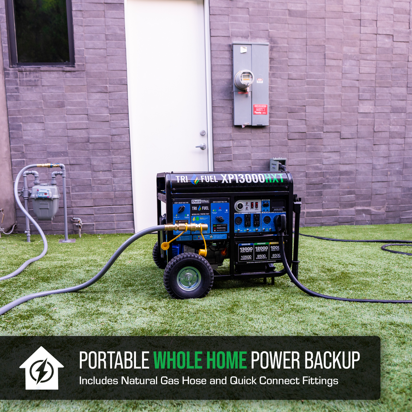 DuroMax XP13000HXT 13000-Watt Tri-Fuel Portable Generator with CO Alert - Image 4