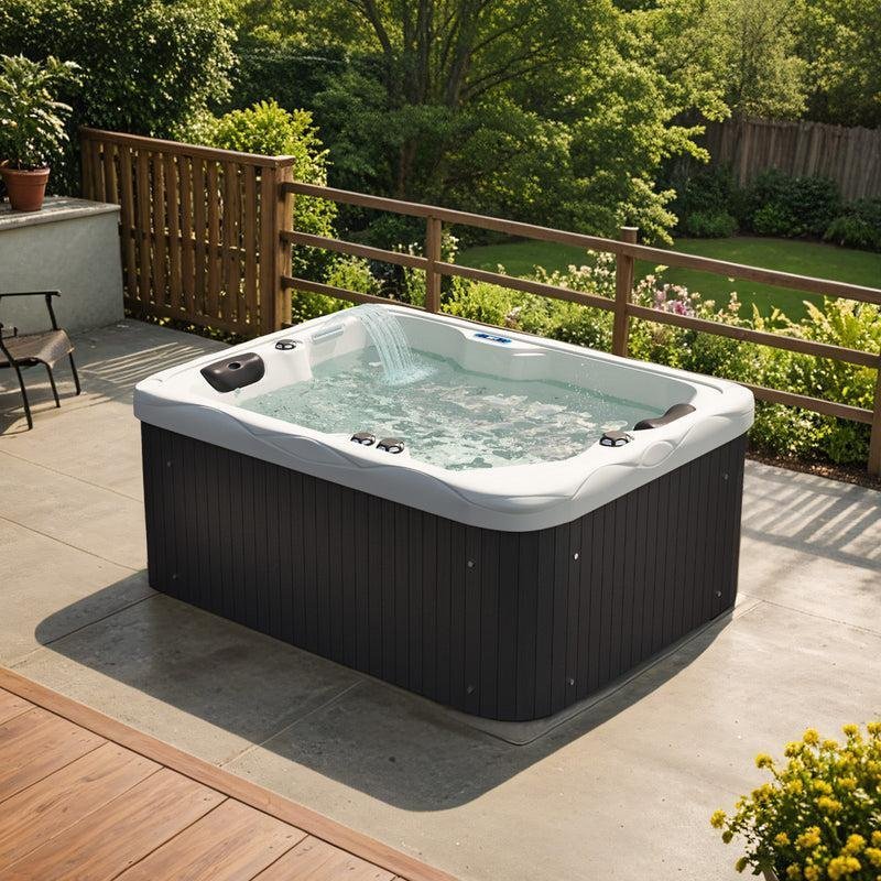 4-person Outdoor Hot Tub With 32 Water Jets And Digital Control System Patiowell - Image 3